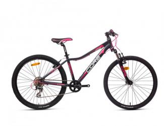 Dětské kolo Core Razor 26", černo-růžový 15", 1x9s, Zoom odpružená