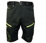 Kalhoty krátké pánské HAVEN NAVAHO SLIMFIT černo/zelené s cyklovložkou